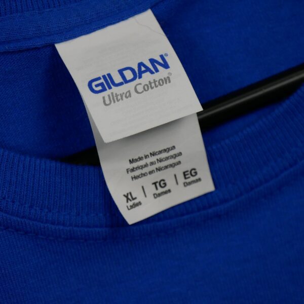 T shirt manches courtes homme bleu Gildan Motif imprime Col Rond QWE3423