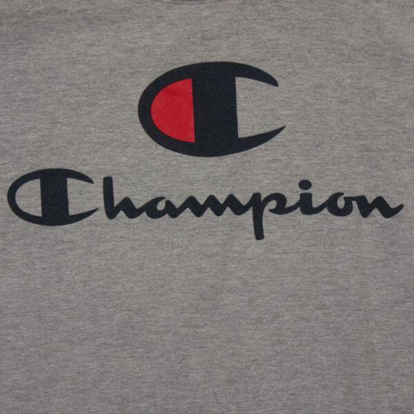 T shirt manches courtes homme gris Champion Motif imprime Col Rond QWE0039