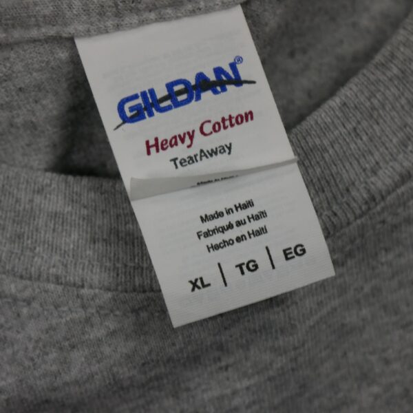 T shirt manches courtes homme gris Gildan Motif imprime Col Rond QWE3253