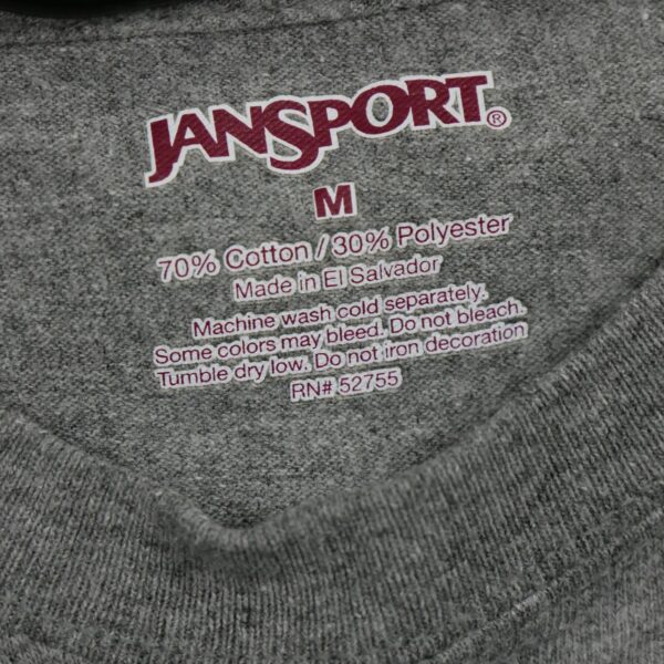 T shirt manches courtes homme gris Jansport Motif imprime Col Rond QWE0388