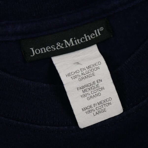 T shirt manches courtes homme marine Jones Mitchell Motif imprime Col Rond QWE0242