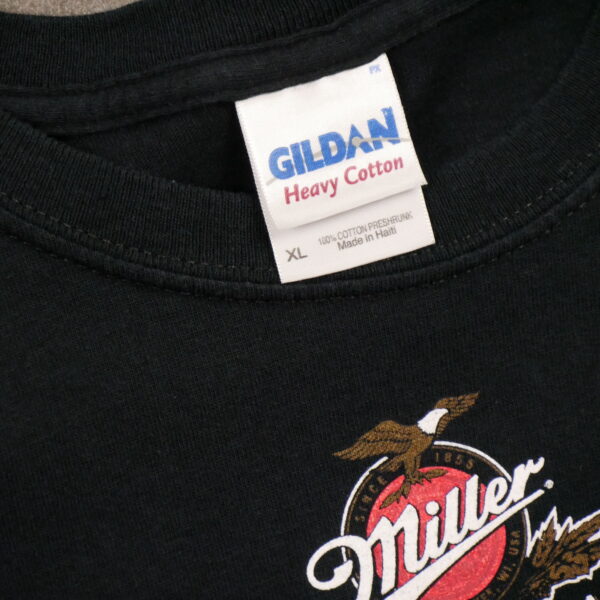 T shirt manches courtes homme noir Gildan Motif imprime Col Rond QWE0087