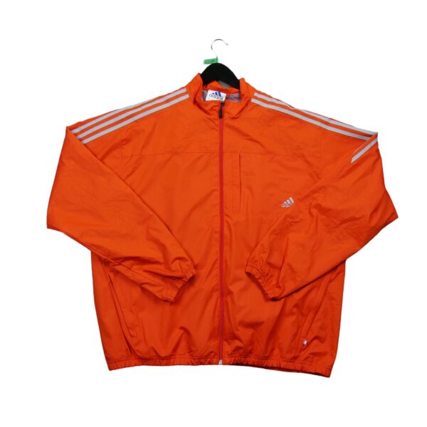 Veste legeres homme manches longues orange Adidas Col Montant QWE0615