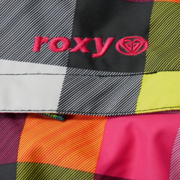 Doudoune femme manches longues multicolore Roxy Motif a carreaux Col Montant QWE3677