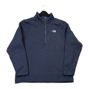 Pull polaires homme manches longues marine The North Face Col Montant QWE3080