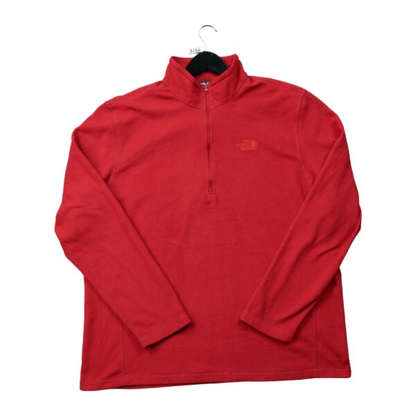 Pull polaires homme manches longues rouge The North Face Col Montant QWE3446
