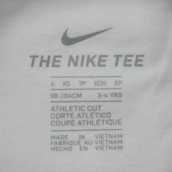 T shirt manches courtes enfant blanc Nike Motif imprime Col Rond QWE3450