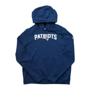 Sweat a capuche femme manches longues marine Nike Motif imprime Col Rond Equipe New England Patriots QWE3020