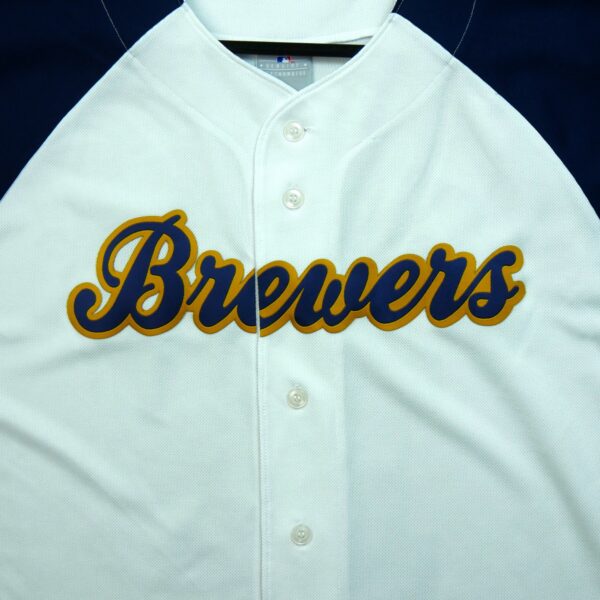 Maillot manches courtes homme blanc MLB Equipe Brewers de Milwaukee QWE3150