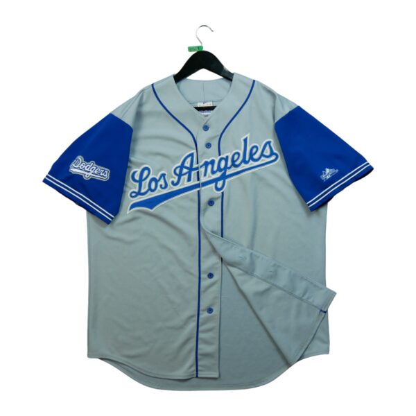 Maillot manches courtes homme gris Majestic Equipe Dodgers de Los Angeles QWE0569