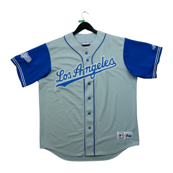 Maillot manches courtes homme gris Majestic Equipe Dodgers de Los Angeles QWE0569