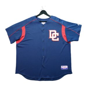 Maillot manches courtes homme marine Majestic Equipe Nationals de Washington QWE3226