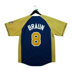 Maillot manches courtes homme marine MLB Equipe Brewers de Milwaukee QWE0434