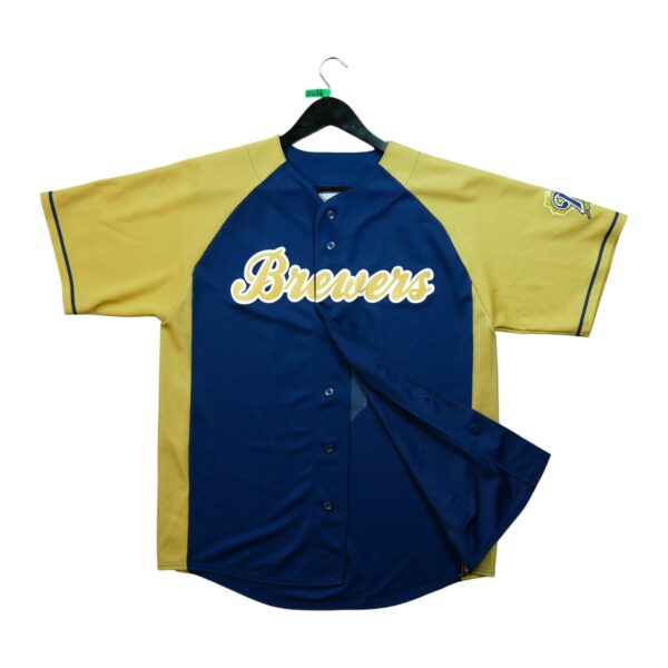 Maillot manches courtes homme marine MLB Equipe Brewers de Milwaukee QWE0434
