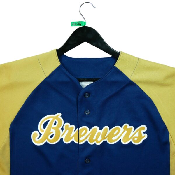 Maillot manches courtes homme marine MLB Equipe Brewers de Milwaukee QWE0434