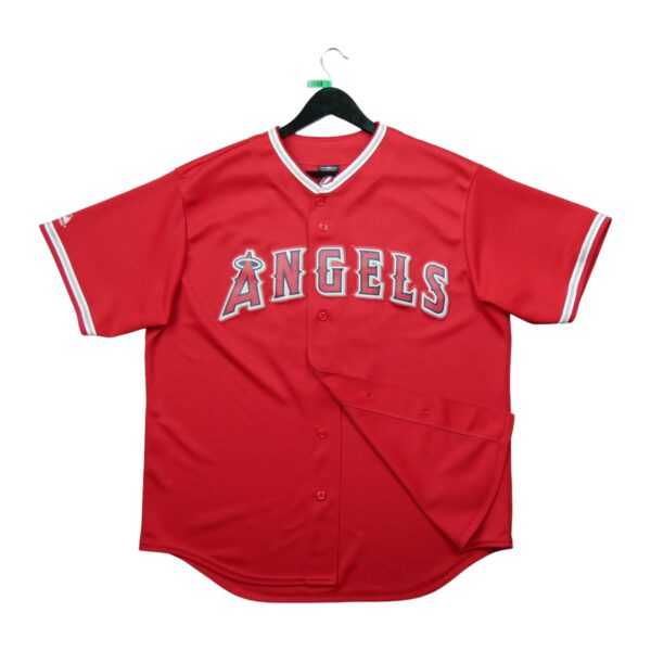 Maillot manches courtes homme rouge Majestic Equipe Angels de Los Angeles