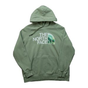 Sweat a capuche femme manches longues vert The North Face Col Rond QWE3654