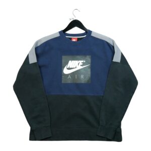 Sweat homme manches longues marine Nike Motif imprime Col Rond QWE3479