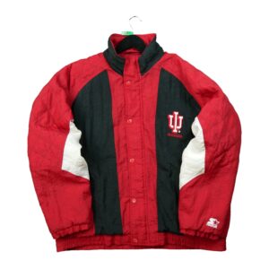 Blouson homme manches longues rouge Starter Col Montant Equipe Indiana QWE0415