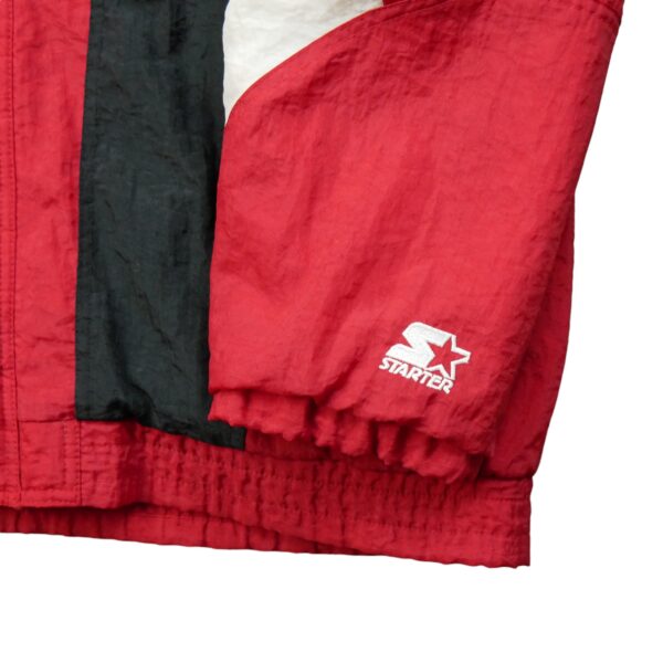 Blouson homme manches longues rouge Starter Col Montant Equipe Indiana QWE0415