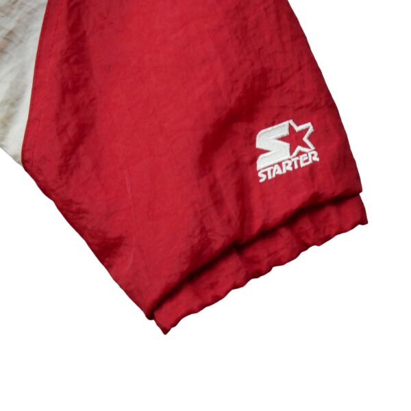 Blouson homme manches longues rouge Starter Col Montant Equipe Indiana QWE0415