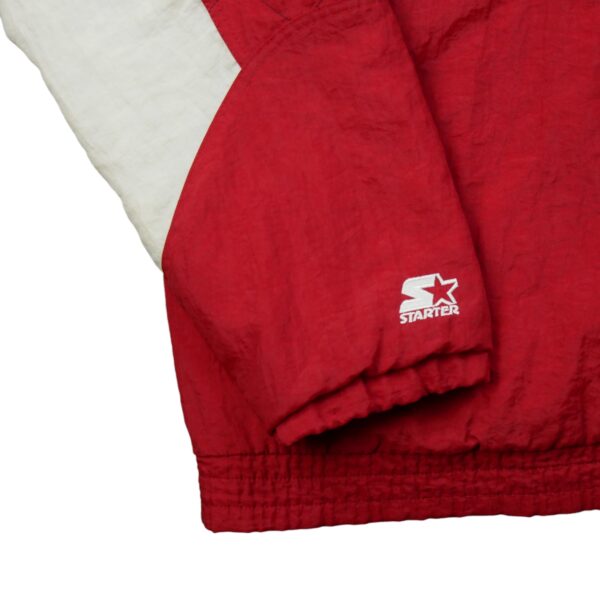 Blouson homme manches longues rouge Starter Col Montant Equipe Indiana QWE0415