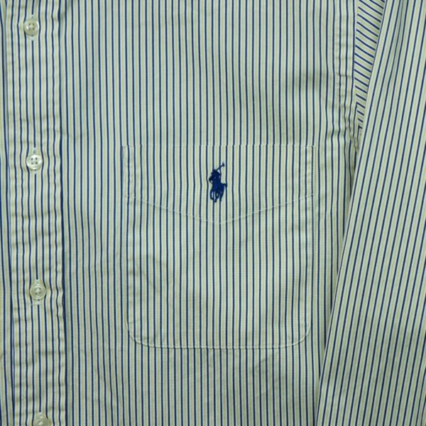 Chemise classiques homme manches longues beige Polo Ralph Lauren Motif a rayures QWE3279