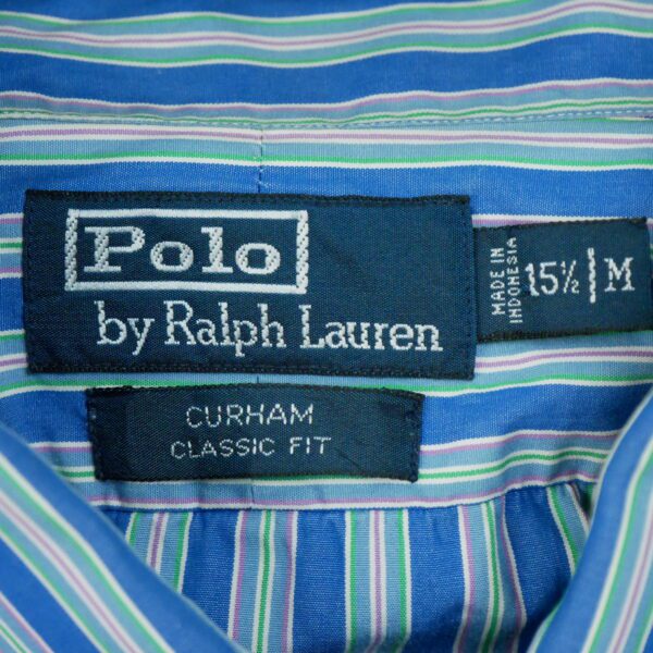 Chemise classiques homme manches longues bleu Polo Ralph Lauren Motif a rayures QWE0503