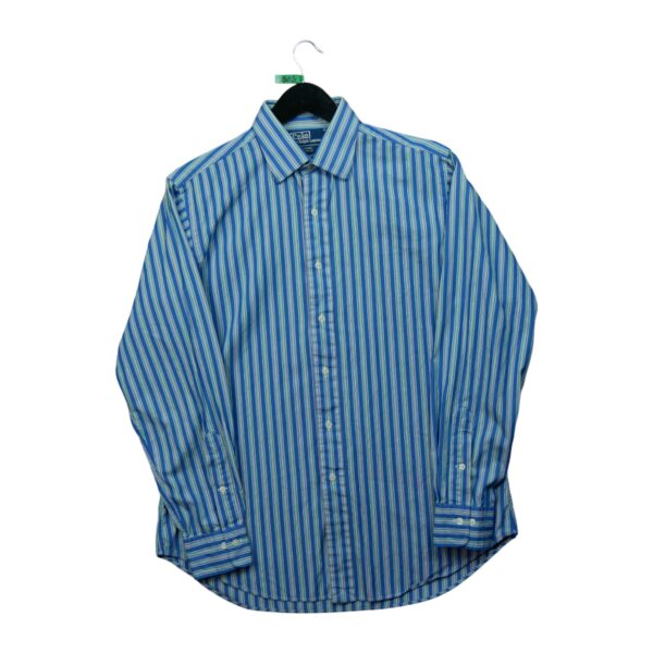Chemise classiques homme manches longues bleu Polo Ralph Lauren Motif a rayures QWE0503