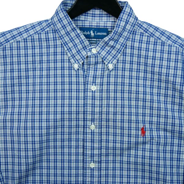 Chemise classiques homme manches longues marine Polo Ralph Lauren Motif a carreaux QWE0307