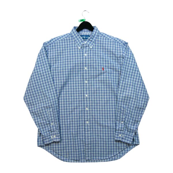 Chemise classiques homme manches longues marine Polo Ralph Lauren Motif a carreaux QWE0307