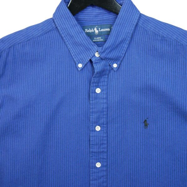 Chemise classiques homme manches longues marine Polo Ralph Lauren Motif a rayures QWE0223