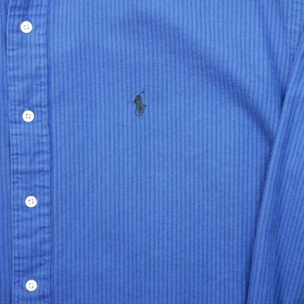 Chemise classiques homme manches longues marine Polo Ralph Lauren Motif a rayures QWE0223