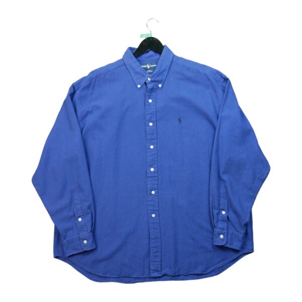 Chemise classiques homme manches longues marine Polo Ralph Lauren Motif a rayures QWE0223