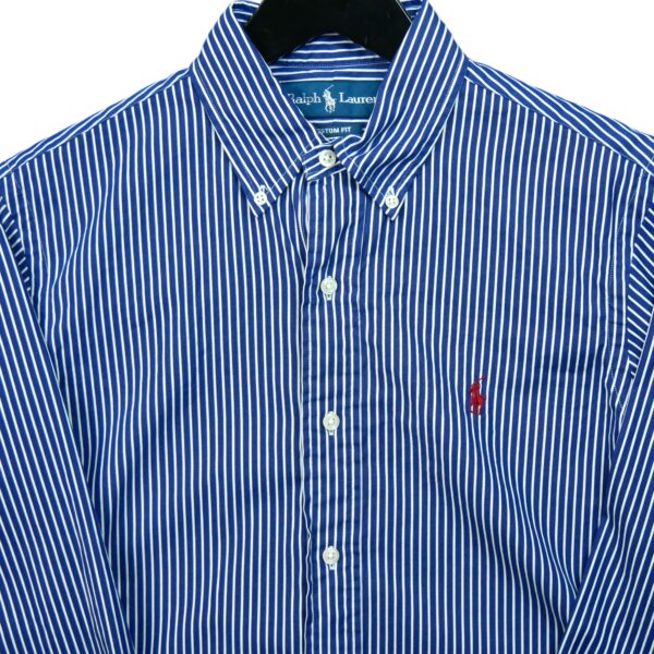 Chemise classiques homme manches longues marine Polo Ralph Lauren Motif a rayures QWE3180
