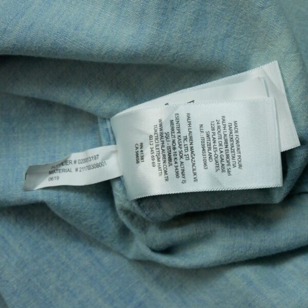 Chemise detente femme manches longues bleu clair Polo Ralph Lauren Motif en jeans QWE0440