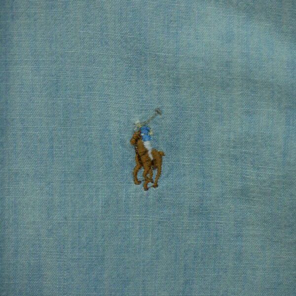 Chemise detente femme manches longues bleu clair Polo Ralph Lauren Motif en jeans QWE0440