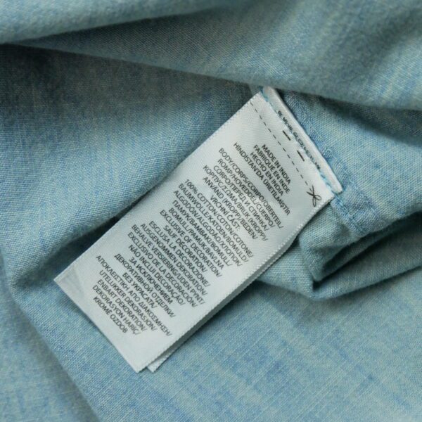 Chemise detente femme manches longues bleu clair Polo Ralph Lauren Motif en jeans QWE0440