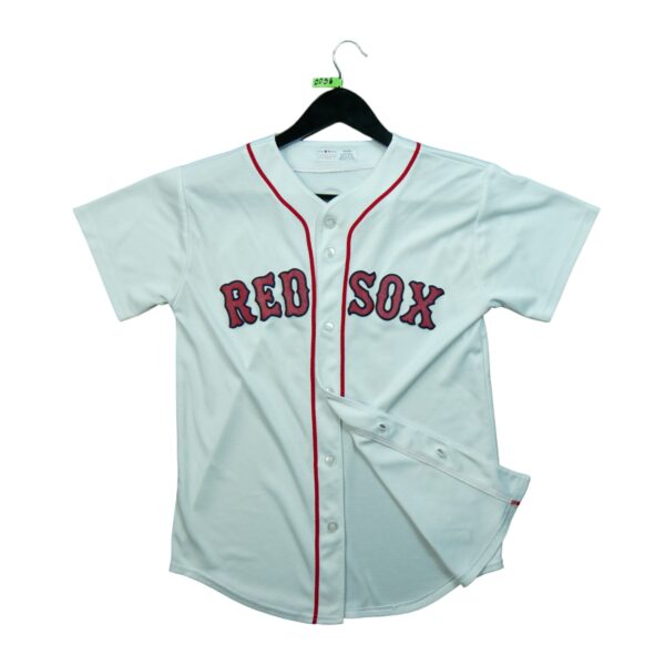 Maillot manches courtes enfant blanc MLB Equipe Red Sox de Boston QWE0056