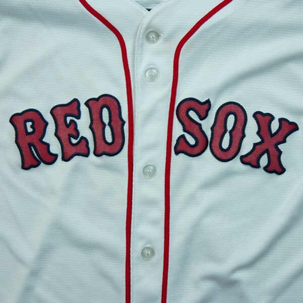Maillot manches courtes enfant blanc MLB Equipe Red Sox de Boston QWE0056