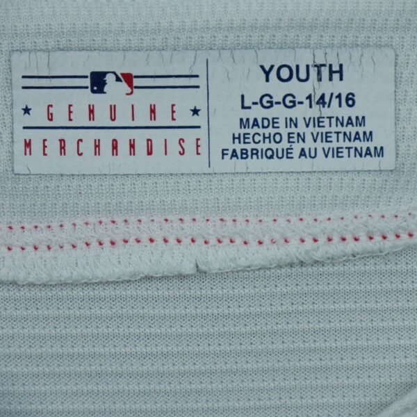 Maillot manches courtes enfant blanc MLB Equipe Red Sox de Boston QWE0056