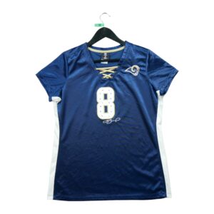 Maillot manches courtes femme marine NFL Team Apparel Equipe Los Angeles Rams QWE0208