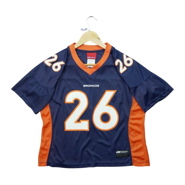 Maillot manches courtes homme marine Reebok Equipe Denver Broncos QWE3465