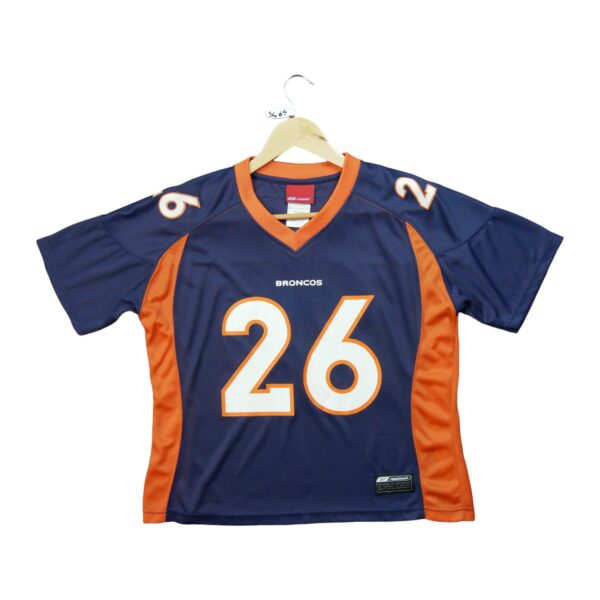 Maillot manches courtes homme marine Reebok Equipe Denver Broncos QWE3465