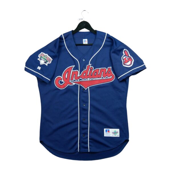 Maillot manches courtes homme marine Russell Athletic Equipe Guardians de Cleveland QWE3478