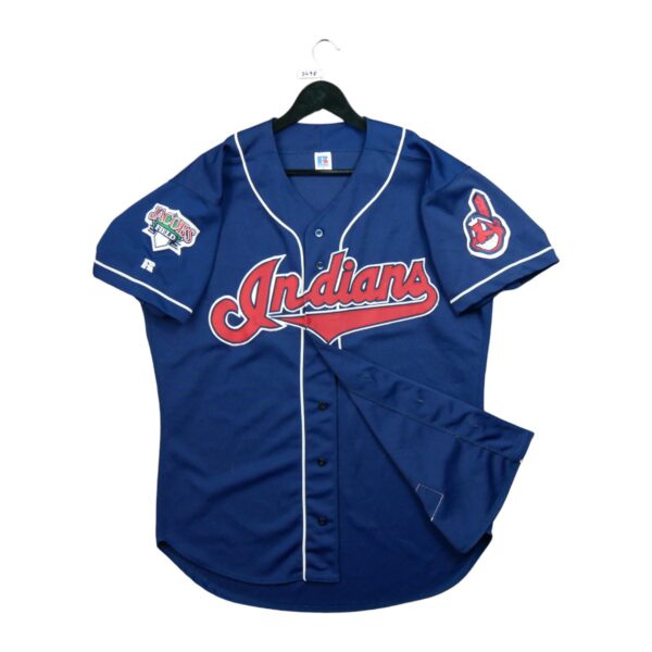 Maillot manches courtes homme marine Russell Athletic Equipe Guardians de Cleveland QWE3478