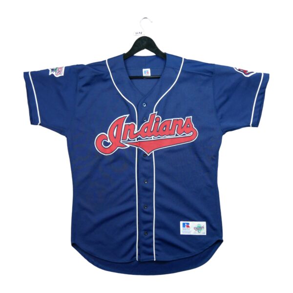 Maillot manches courtes homme marine Russell Athletic Equipe Guardians de Cleveland QWE3478