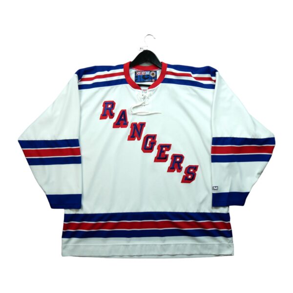 Maillot manches longues homme blanc CCM Equipe Rangers de New York QWE3161