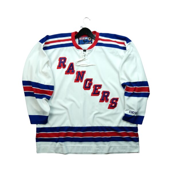 Maillot manches longues homme blanc CCM Equipe Rangers de New York QWE3161