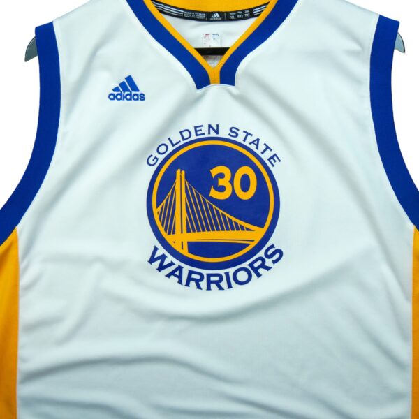 Maillot sans manches enfant blanc Adidas Equipe Warriors de Golden State QWE3359